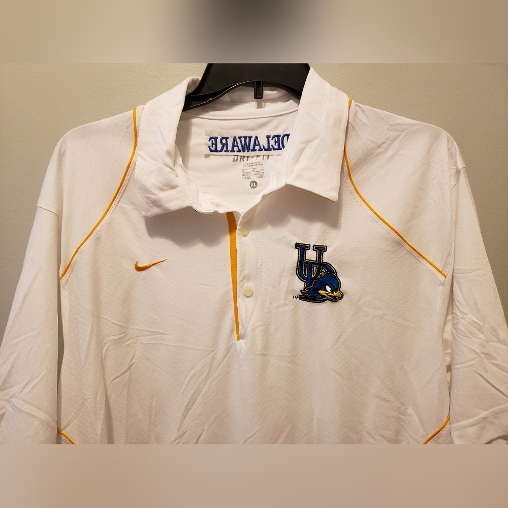 Nike FIT Dry University of Delaware Polo Shirt Men XL white - Picture 7 of 11